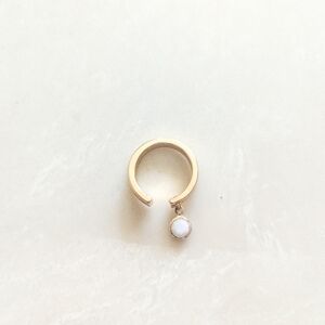 Bansri X Anthropologie Gold Monogram Initial P Ring